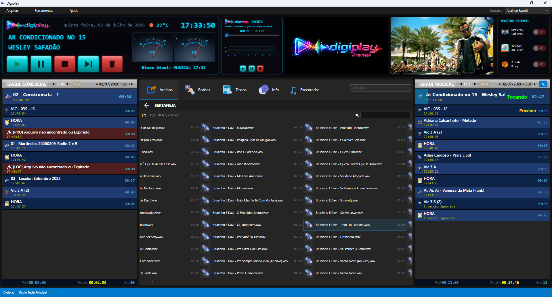 Tela do Digiplay