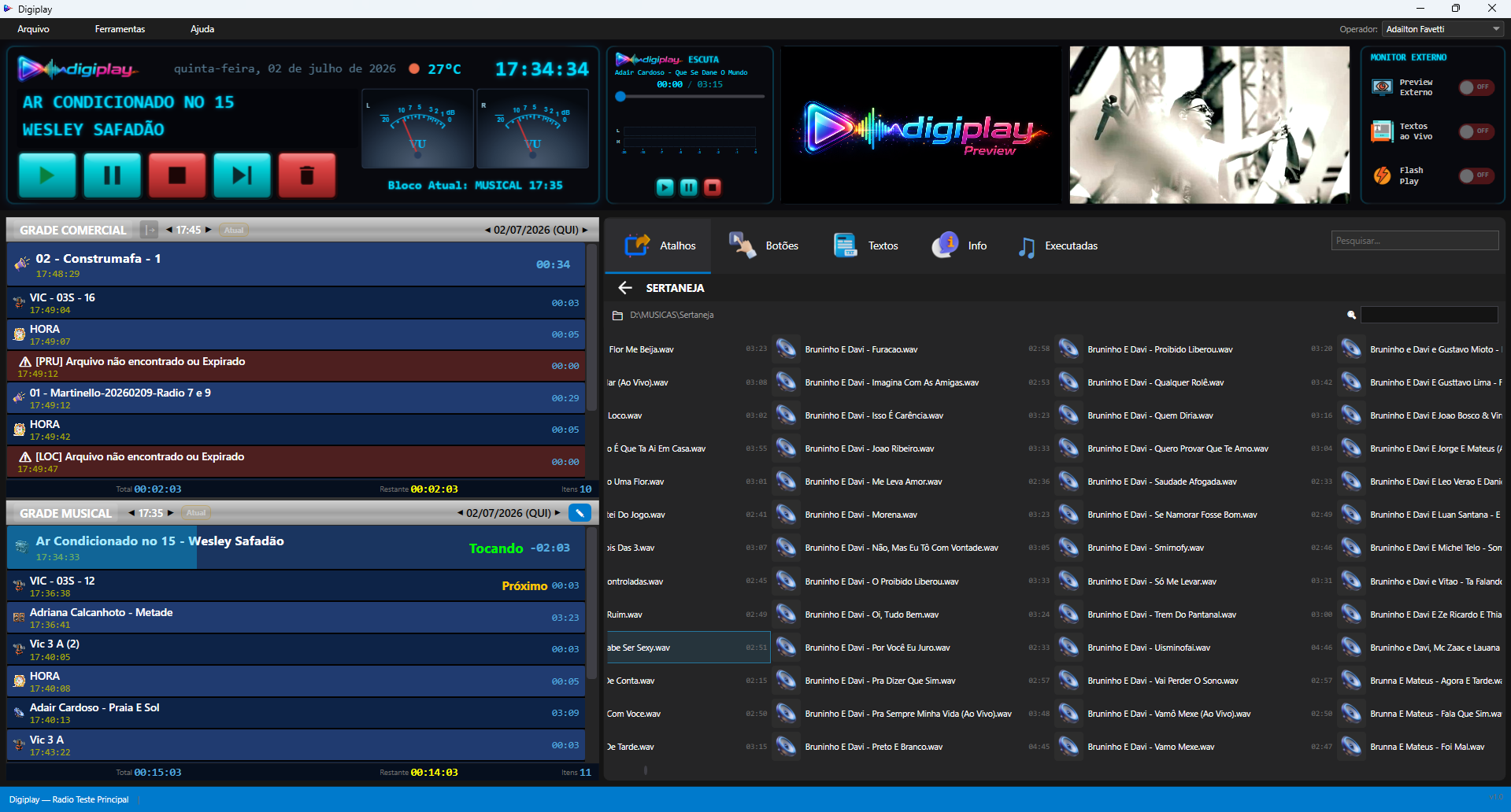 Tela do Digiplay