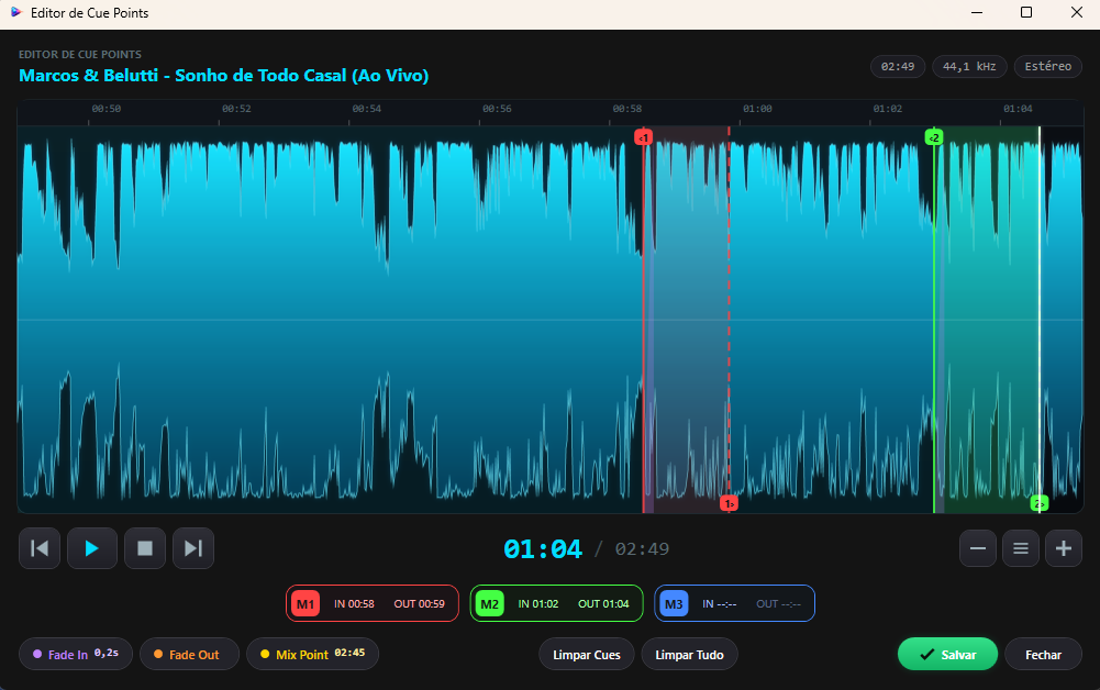 Editor de CUE POINT