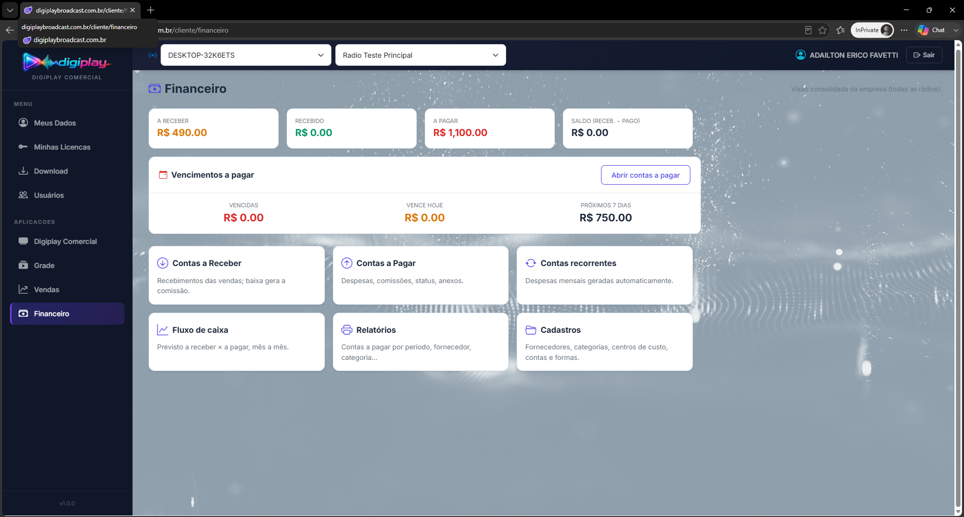 Módulo Financeiro